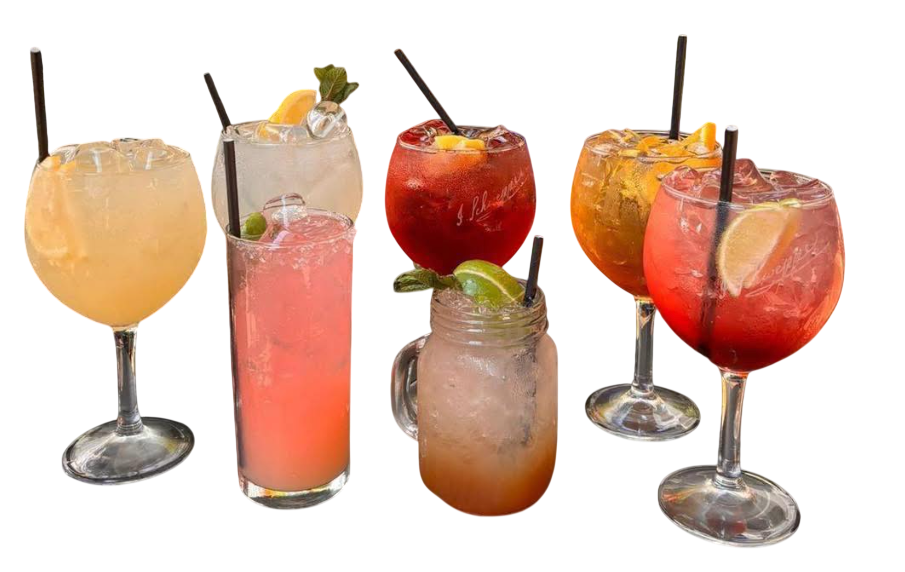 A line of Serenity cocktails and spritzes
